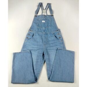 Levis Overalls Womens Large Blue Denim Adjustable Strap Bib Workwear Grunge